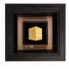 Gold-Embossed Decorative Islamic Tile with Kaaba Design- Islamic Wall Decor Frame