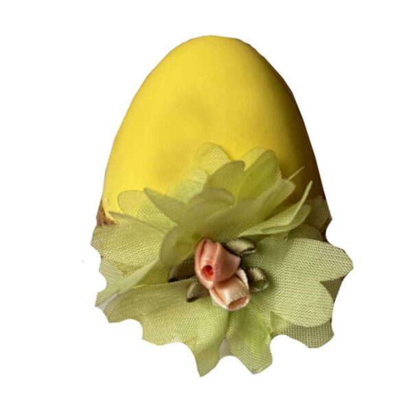 Haftseen Egg for Iranian Nowruz Celebration - Floral Model in Yellow