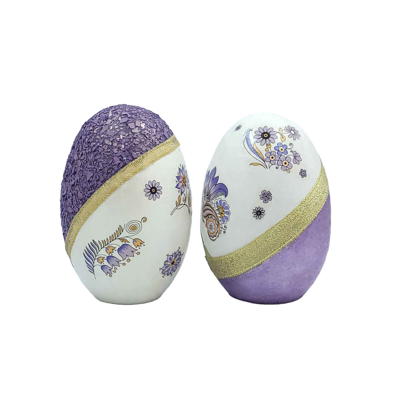 Haftseen Painted Egg for Iranian Nowruz Celebration - Floral Model (Pack of 2)