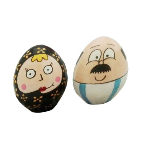 Haftseen Painted Egg for Iranian Nowruz Celebration - Gol Pari (Pack of 2)