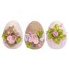 Haftseen Painted Egg for Iranian Nowruz Celebration - Pottery with Floral Design (Pack of 3)