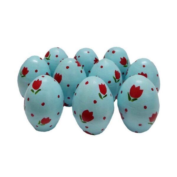 Haftseen Painted Egg for Iranian Nowruz Celebration - with Tulip Flower Design (Pack of 10)