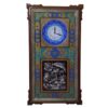 Handcrafted Persian Wooden Wall Clock - Khatam Marquetry Art, Model Yashm