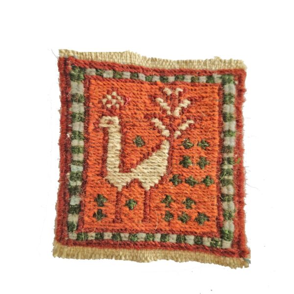 Handwoven Persian Kilim Coaster – Artisanal Table Decor