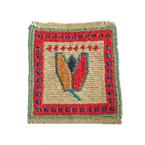 Handwoven Persian Kilim Coaster – Pistachio Design from Fars