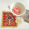 Handwoven Persian Kilim Coaster – Traditional Accessory in Geometric Design