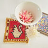 Handwoven Persian Kilim Coaster – Unique Decorative Table Accessory