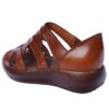 Hiking Sandal - Mashhad Natural Leather Suitable for Walking in Brown