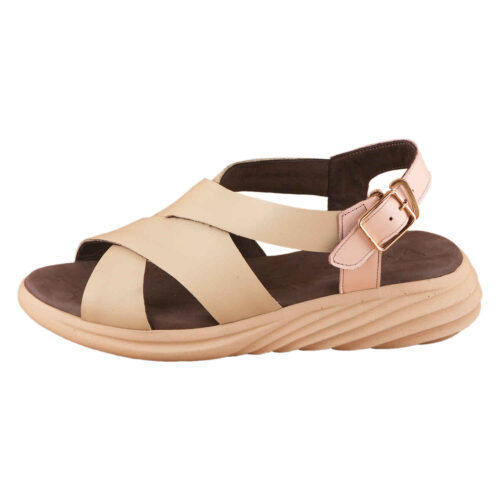 Hiking Sandal – Natural Leather Stylish Suitable for Walking in Cream