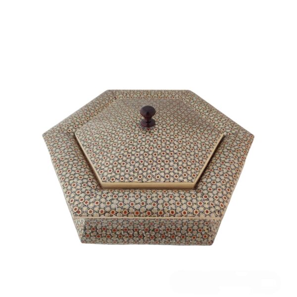 Wooden Khatam Kari Candy Bowl - Suitable for Coffee and Tea Lover with Geometric Design