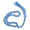 Islamic Blue Agate Rosary Crafted with 33 Prayer Beads Tasbih