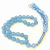 Islamic Blue Agate Rosary Crafted with 33 Prayer Beads Tasbih