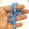 Islamic Blue Agate Rosary Crafted with 33 Prayer Beads Tasbih