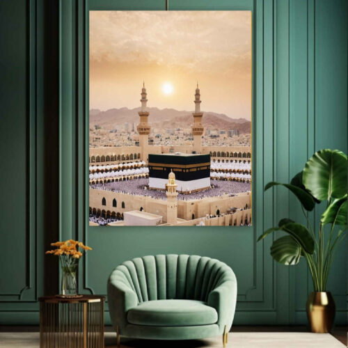 Islamic Canvas Wall Art of Kaaba – Tawaf Model