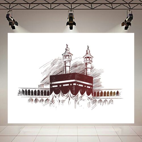 Islamic Canvas Wall Art of Kaaba – Sketch Style of Kaaba Symbol of Unity