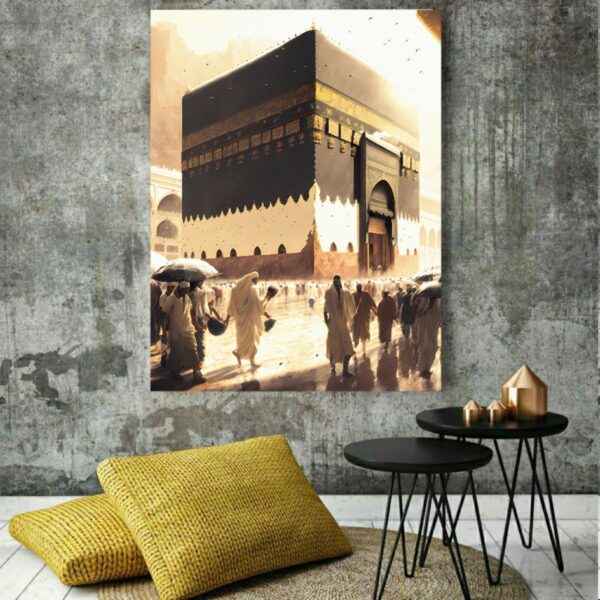 Islamic Canvas Wall Art of Kaaba - The Heart of Mecca
