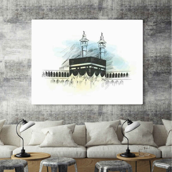 Islamic Mounting Board Art of Kaaba - Perfect for Gift & Decor