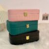Jewelry Box Storage wih Mirror and Lock for Organized Accessories