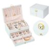 Jewelry Box with Multi-Tier Storage and Lock for Organized Accessories