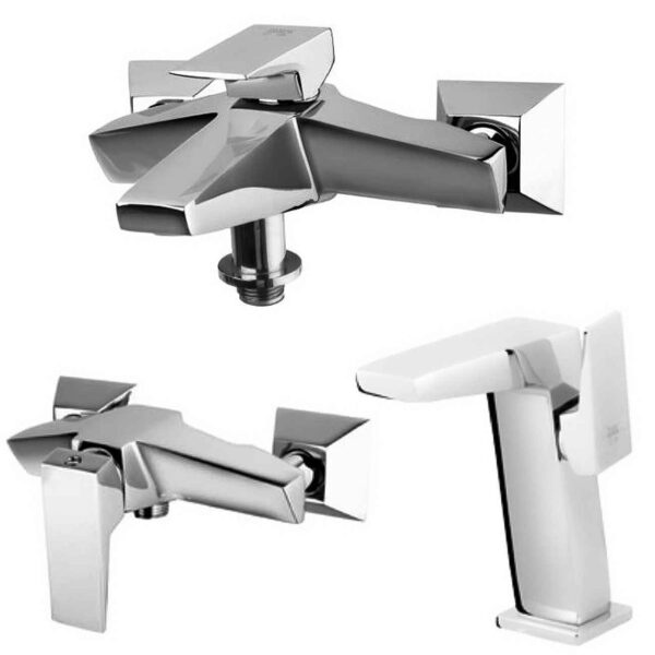 KWC Bathroom Faucet Set - Classic and Modern Chrome | Quattro Model