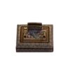 Rich Brown Theme – Bird & Flower Khatamkari Card & Pen Holder