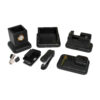 Leather Office Desk Set - Suitable for Office Pack of 8 in Black