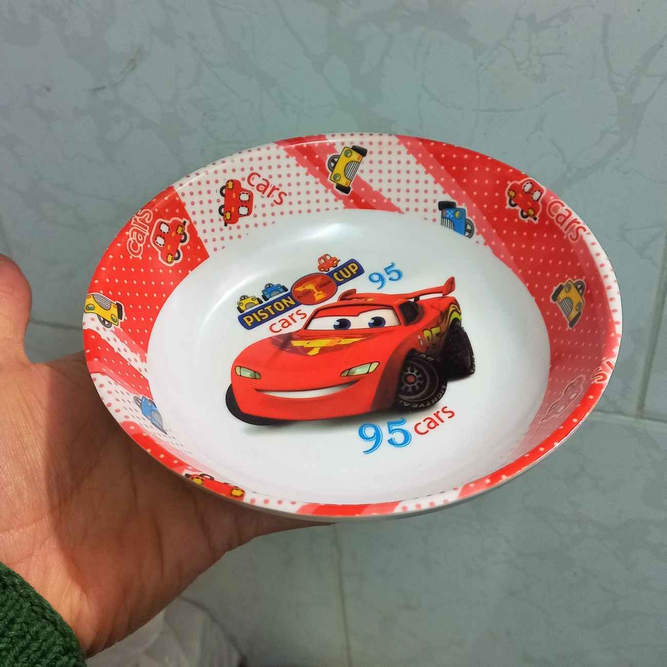 Lightweight Melamine Bowl – for your Baby with Car Design, Set of 2