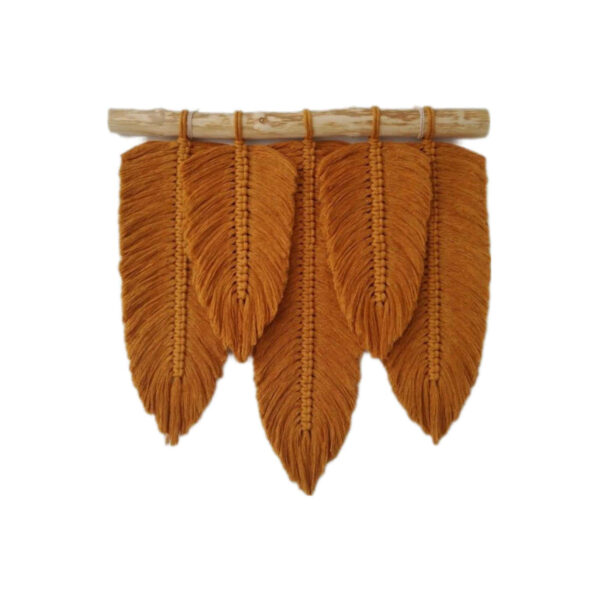 Macrame Wall Hanging Tapestry Art Bohemian with Leaf Design
