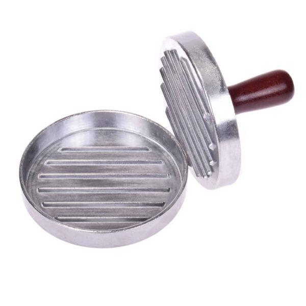 Manual Shami Kebab and Burger Press - in Aluminum & Wood-Handle