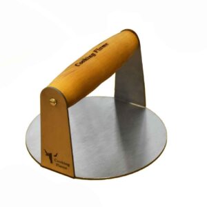 Manual Shami Kebab and Burger Press – Stainless steel with Wood-Handle