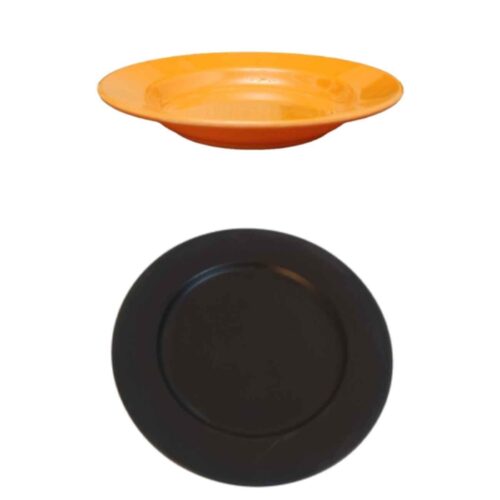 Melamine Plate Microwave – Blend of Style and Durability, Dishwasher Safe (Set of 12)