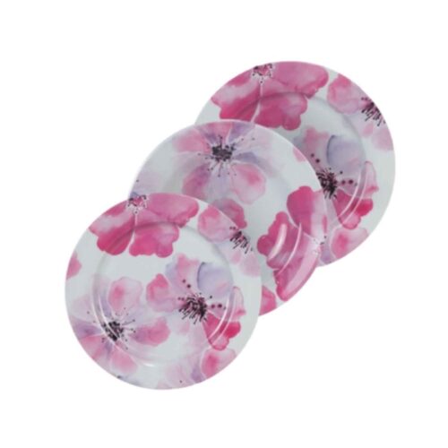Melamine Plate Set – Microwave and Dishwasher Safe, Durable (Pack of 18)