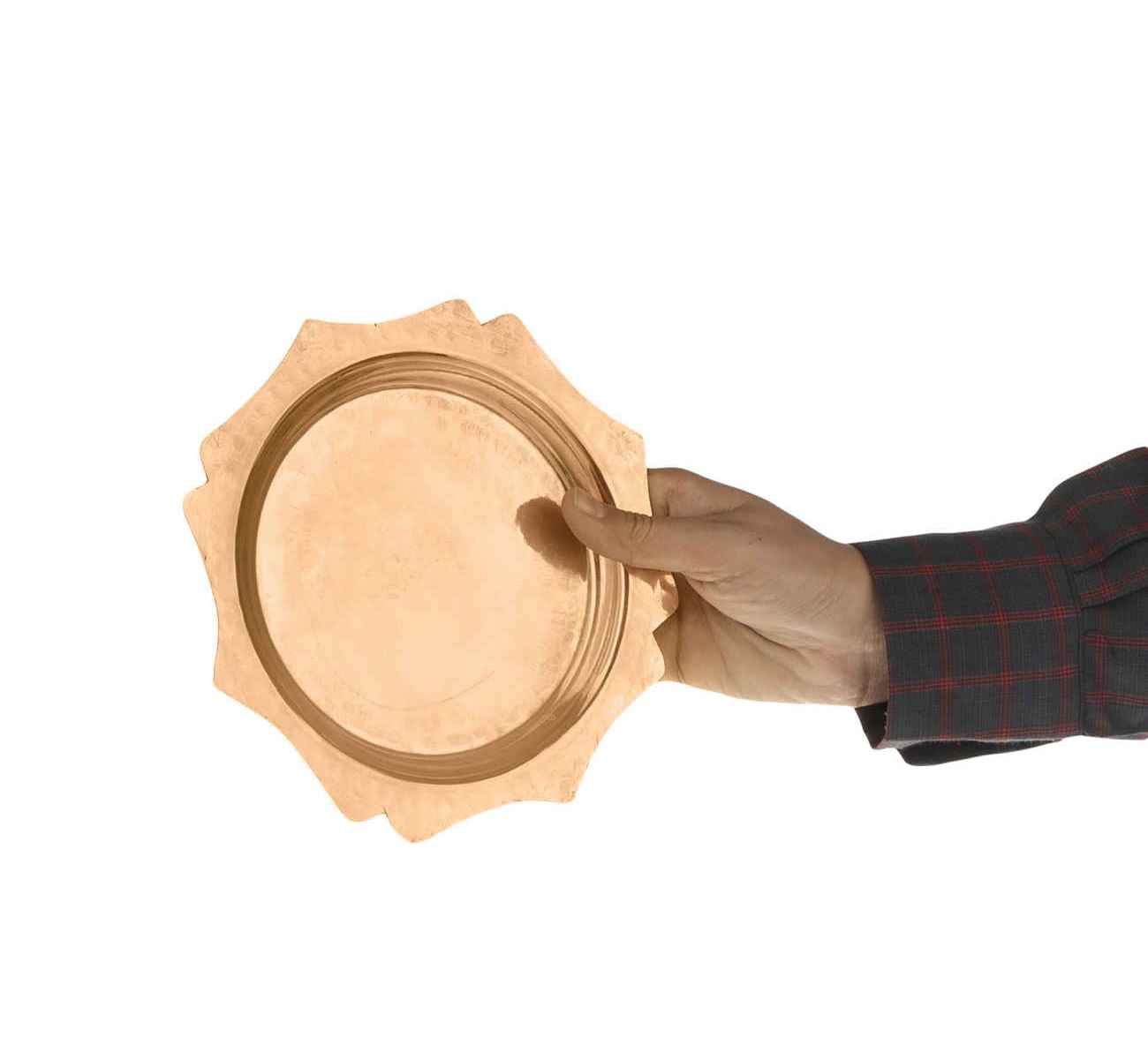 Persian Copper Dinnerware Plate – Perfect for Elegant Dining