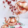 Persian Copper Tea Kettle Durable Stovetop Traditional Hammered Artaxerxes