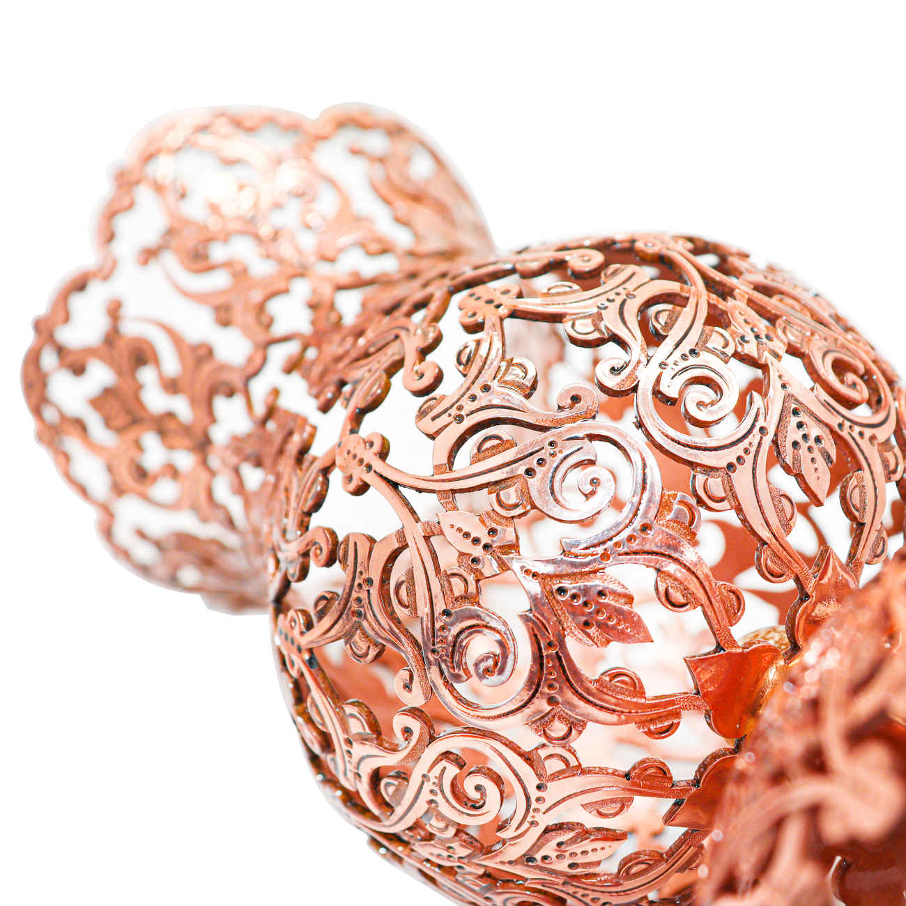 Persian Copper Turquoise Inlay Mirror Frame & Candlesticks Perfect for Home Decor