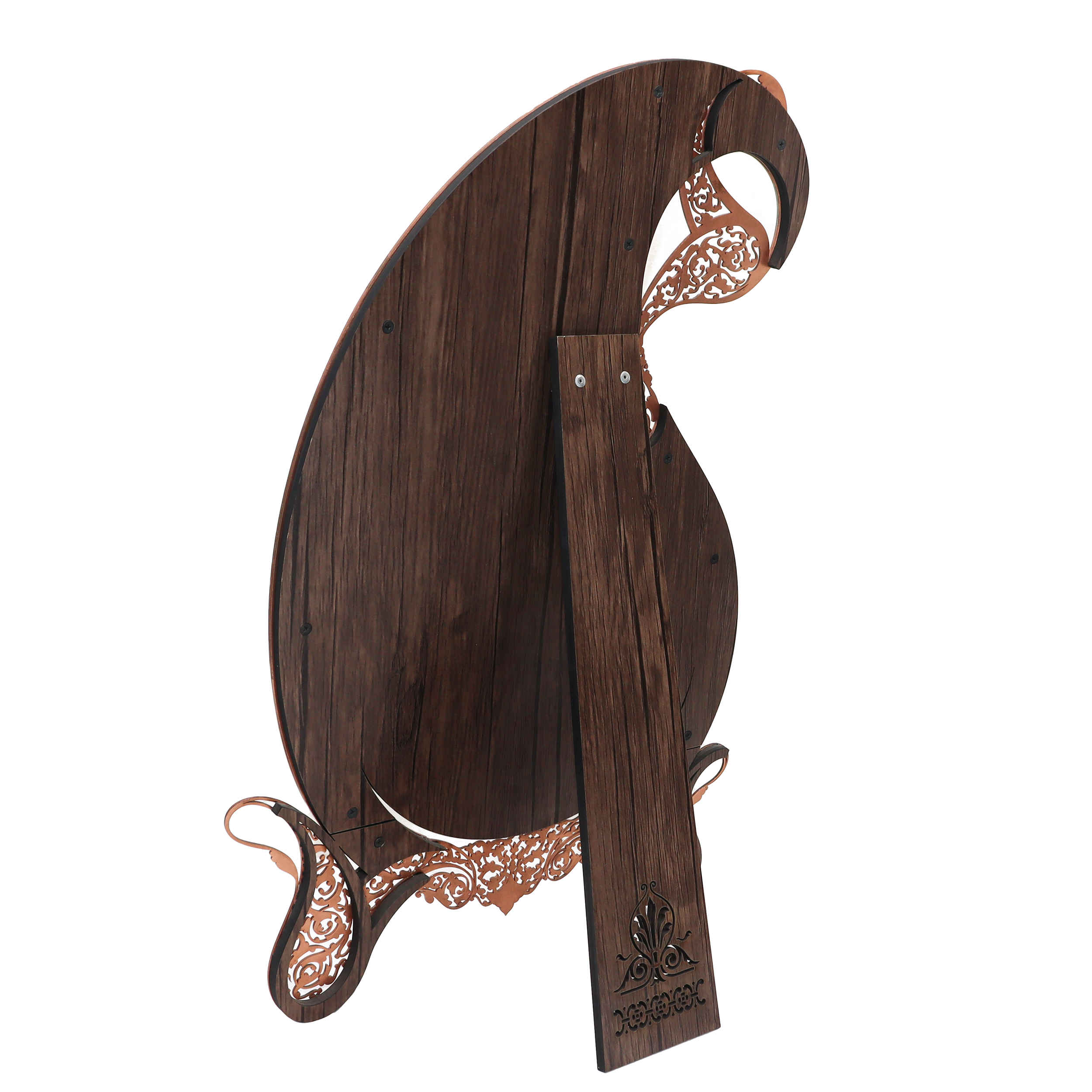 Persian Copper Turquoise Inlay Mirror Frame & Candlesticks with Paisley Design