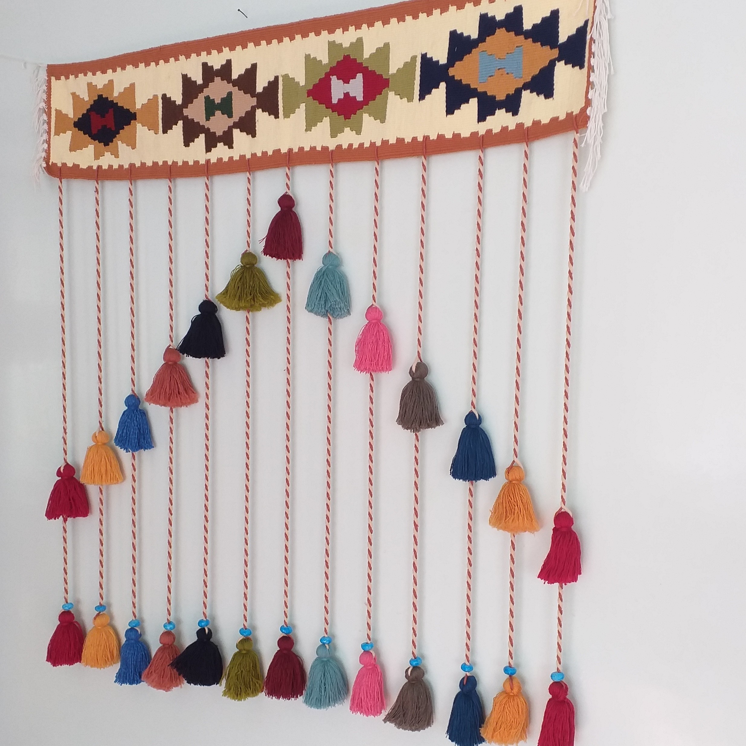 Persian DIY Tassel Wall Hanging Traditional Kilim Design Model Artacama