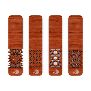 Persian Inspired Wooden Bookmark  – Set of 4