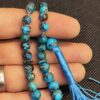 Persian Neyshabur Turquoise Rosary: 33 Beads Tasbih