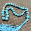 Persian Neyshabur Turquoise Rosary: 33 Beads Tasbih