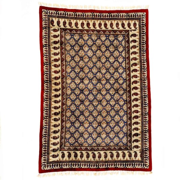 Persian Tablecloth: Isfahan's Kalamkari Block Print in Sheikh Lotfollah Mosque Tile Design