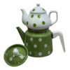 Porcelain Double Teapot Set - Perfect for Gift Durable with Polka Dot Design