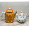 Porcelain Double Teapot Set - Perfect for Gift Durable with Polka Dot Design