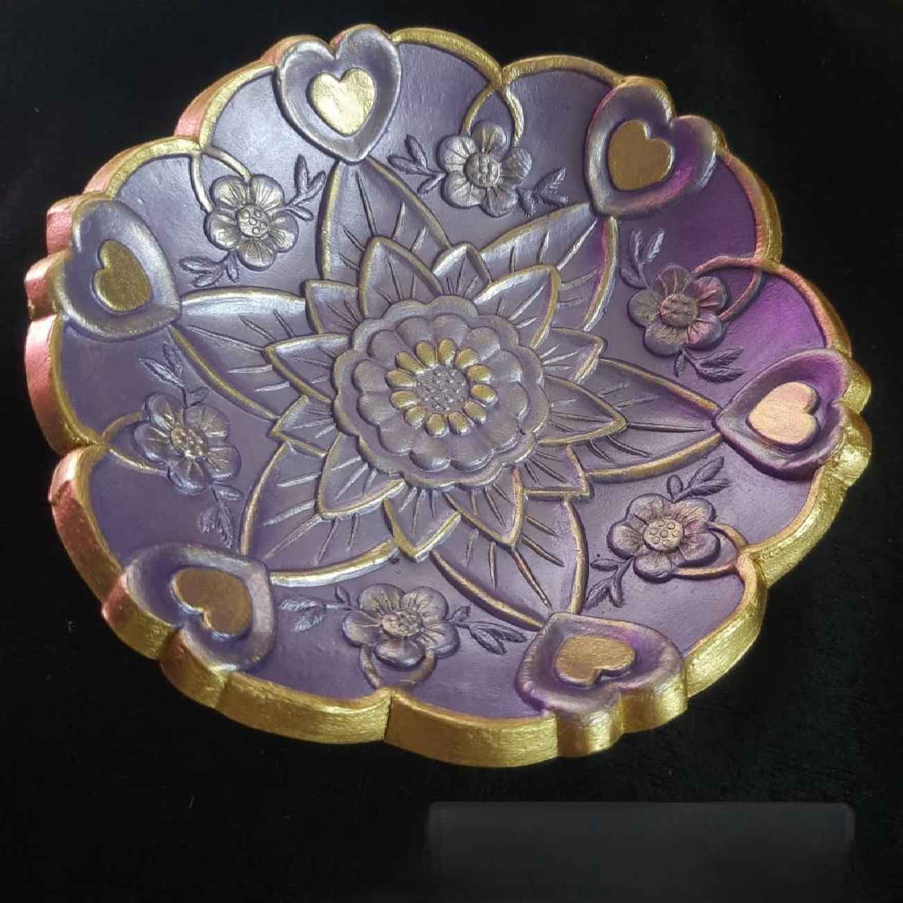 Pottery Haft Seen – Suitable for Persian New Year with Flower & Heart Design Set of 10