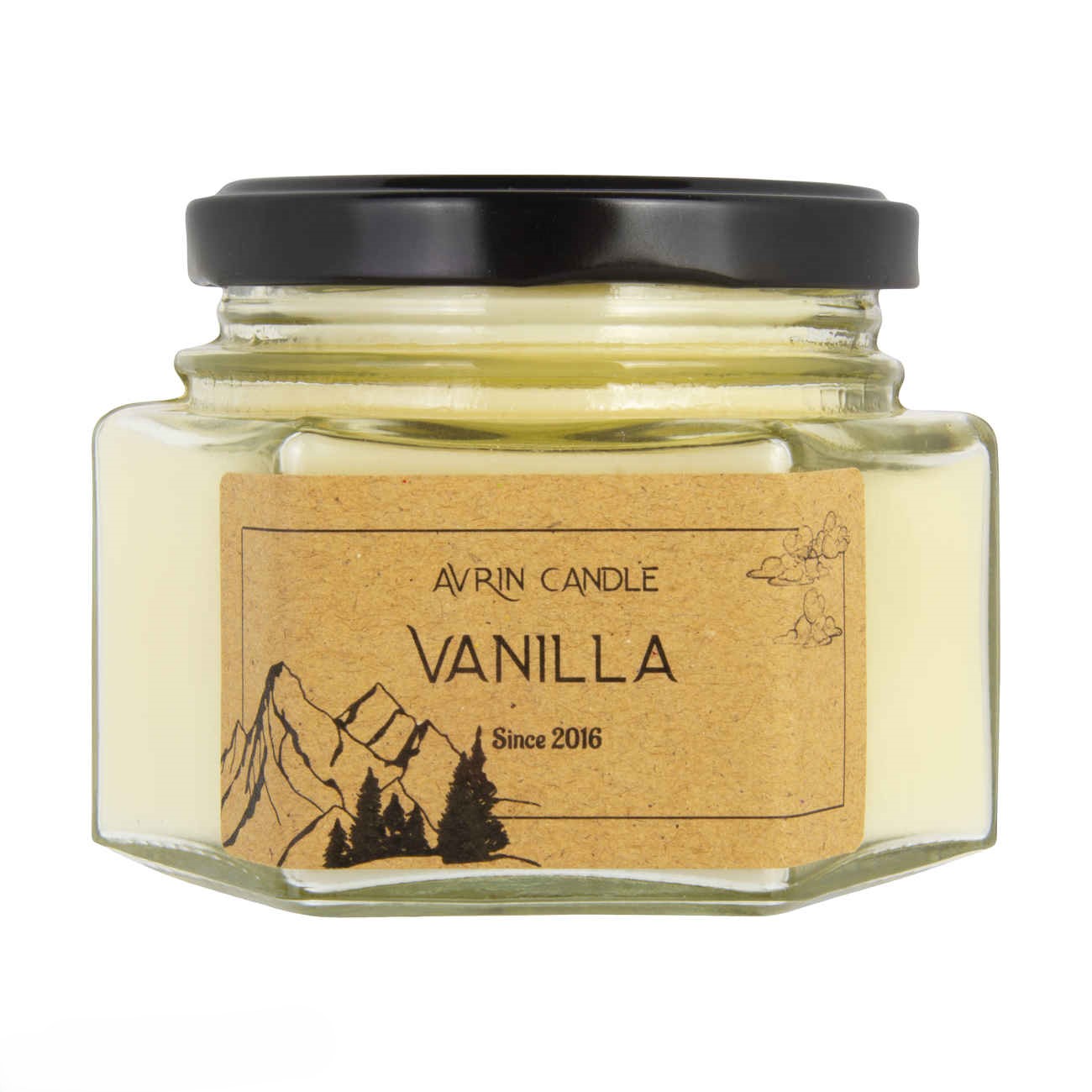 Scented Candle Jar for Gift and Decoration with Vanilla Scent for Every Mood in Yellow