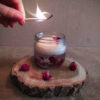 Scented Candle Jar for Relaxation & Any Occasion with Rose Flower Design