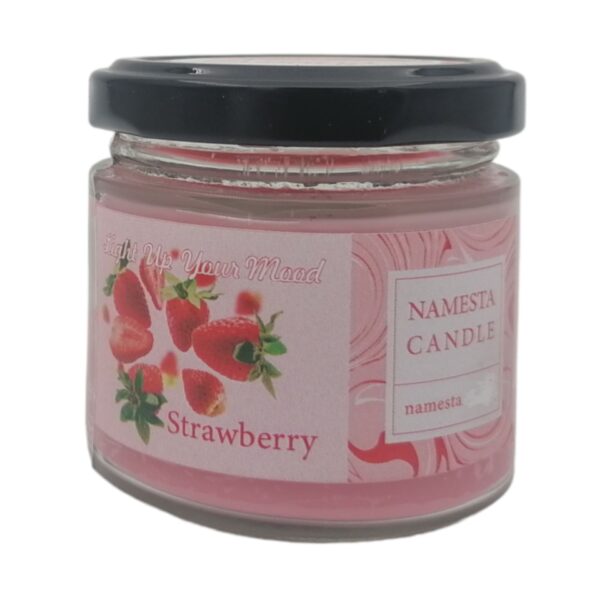 Scented Candle Jar for Relaxation & Any Occasion with Strawberry Scent
