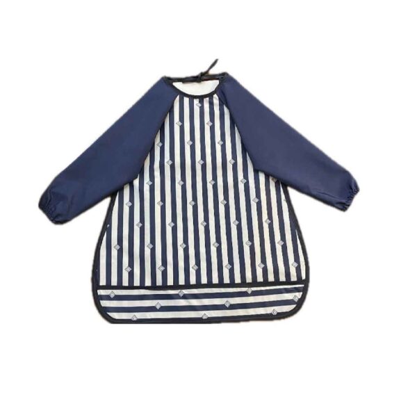 Sleeved Baby Bib - Protect Their Clothe with Stripes Design