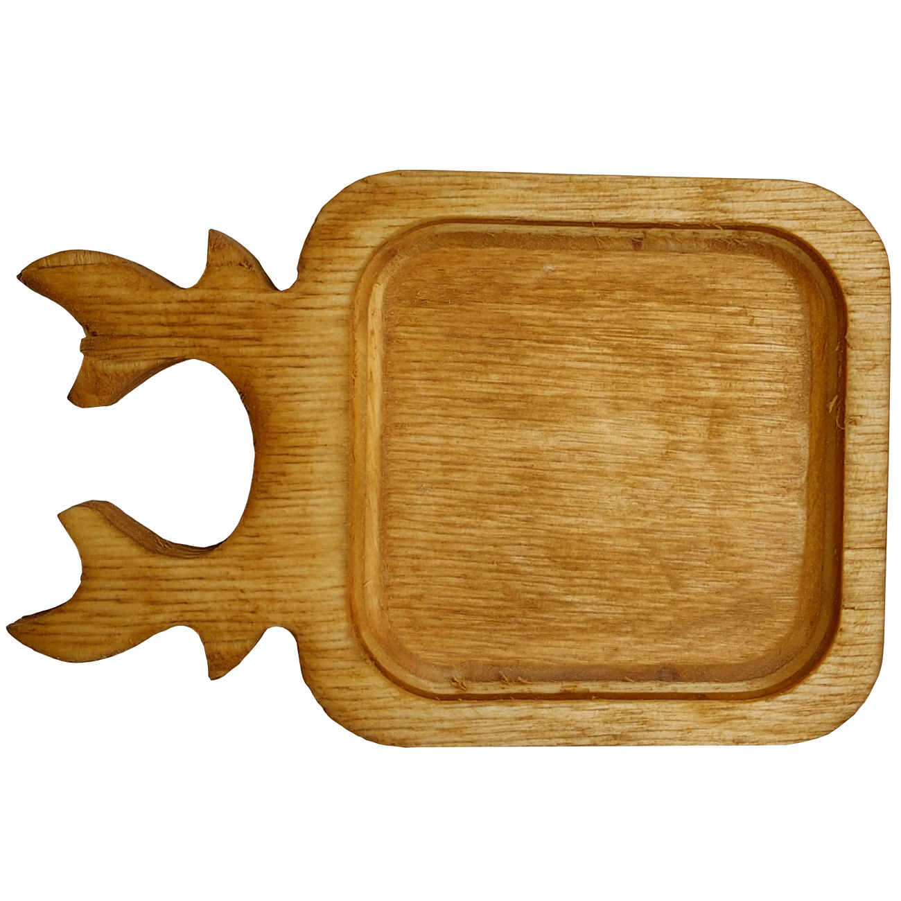 Square Wooden Coaster - Deer Antler Design (Pack of 2)