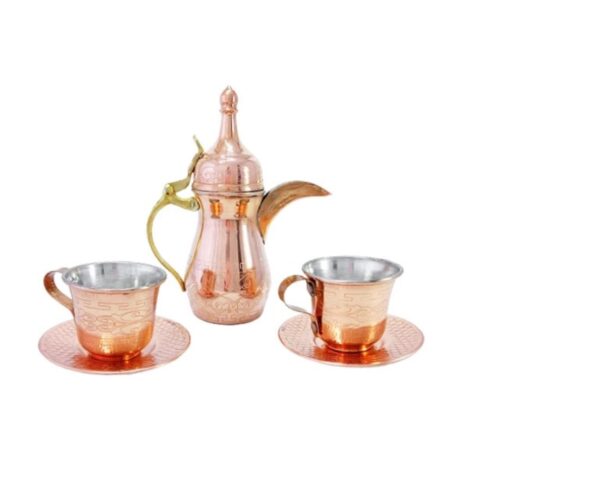 Handcrafted Traditional Copper Teapot Set – Elegant Antique Tea Set for Home & Gifting